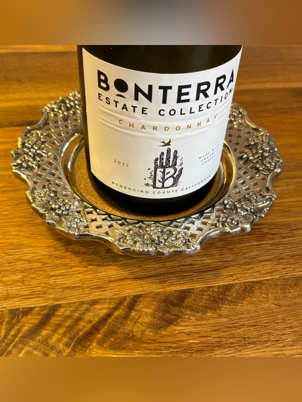 Godinger Silverplate Bottle Wine Coaster